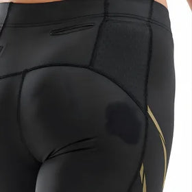 2XU MCS Run Compression 3/4 Tights-L-Black/Gold Reflective