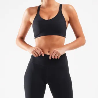 2XU Perform Perforated Bra-L-Black/Black