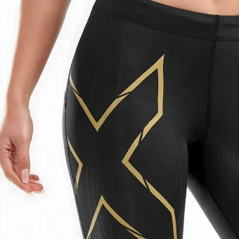 2XU MCS Run Shorts-M-Black/Gold Reflective