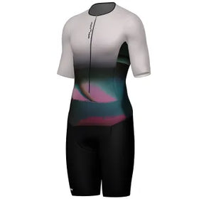 Santini Viper Long Distance Trisuit (Short Sleeve)-Black