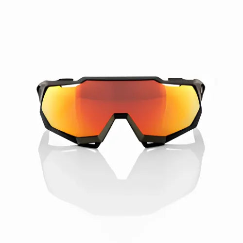 100% SPEEDTRAP - Soft Tact Black - HiPER Red Multilayer Mirror Lens
