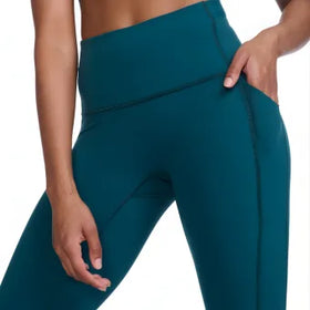 2XU Form Stash Hi-Rise Compression 7/8 Tights-L-Deep Jade/Deep Jade