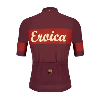 Santini Eroica Ruby Wool Jersey-Bordeaux