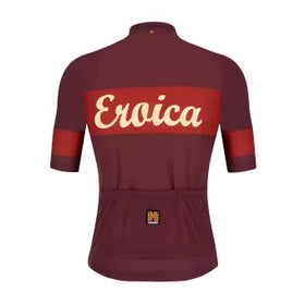Santini Eroica Ruby Wool Jersey-Bordeaux