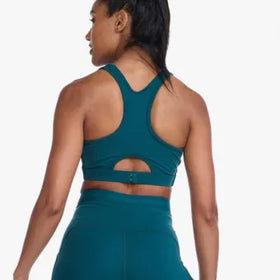 2XU Motion Racerback Crop-L-Deep Jade/White