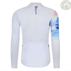 Skull Monton Paint Brush Long Sleeve Jersey-White