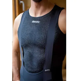 Santini Alpha Winter Unisex Baselayer (Sleeveless)-Black