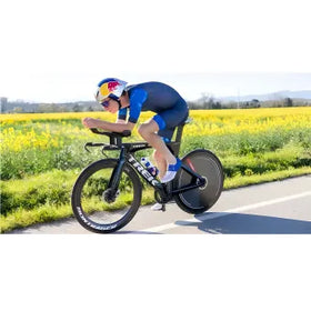 Santini Leaf Aero Trisuit (Short Sleeve)-Navy Blue