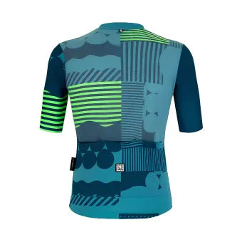 Santini Delta Optic Jersey-Fluo Green