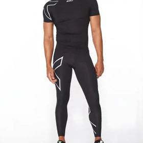 2XU MA6399a Core Compression Short Sleeve-Black/Silver-S
