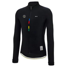 Santini UCI World Champion Mondo Long Sleeve Unisex Jersey-Black