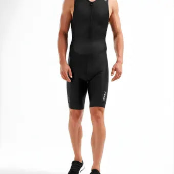 2XU Perform Front Zip Trisuit-S-Black/Black