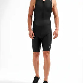 2XU Perform Front Zip Trisuit-S-Black/Black