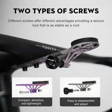 TOSEEK 3D Printed Titanium Alloy Bike Computer Mount – Blue/Purple