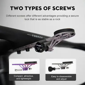TOSEEK 3D Printed Titanium Alloy Bike Computer Mount – Blue/Purple