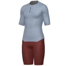 Santini Viper Long Distance Trisuit (Short Sleeve)-Light Blue