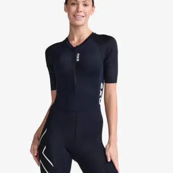2XU WT7042d Core Sleeved Trisuit-Black/White-S