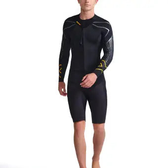 2XU MW5479C Propel SwimRun Wetsuit-Black/Ambition-M
