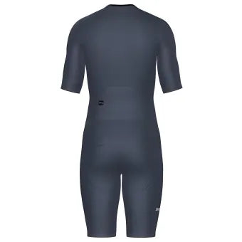 Santini Leaf Long Distance Trisuit (Short Sleeve)-Grey