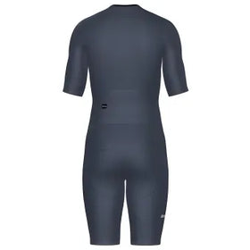 Santini Leaf Long Distance Trisuit (Short Sleeve)-Grey