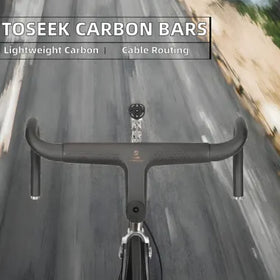 TOSEEK TKR06 28.6/31.8mm Carbon Fiber Aero Road Bike Handlebars