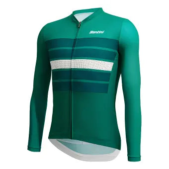 Santini Eco Sleek Bengal Long Sleeve Jersey-Green