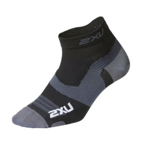 2XU Vectr Ultralight 1/4 Crew Sock-M-Black/Titanium