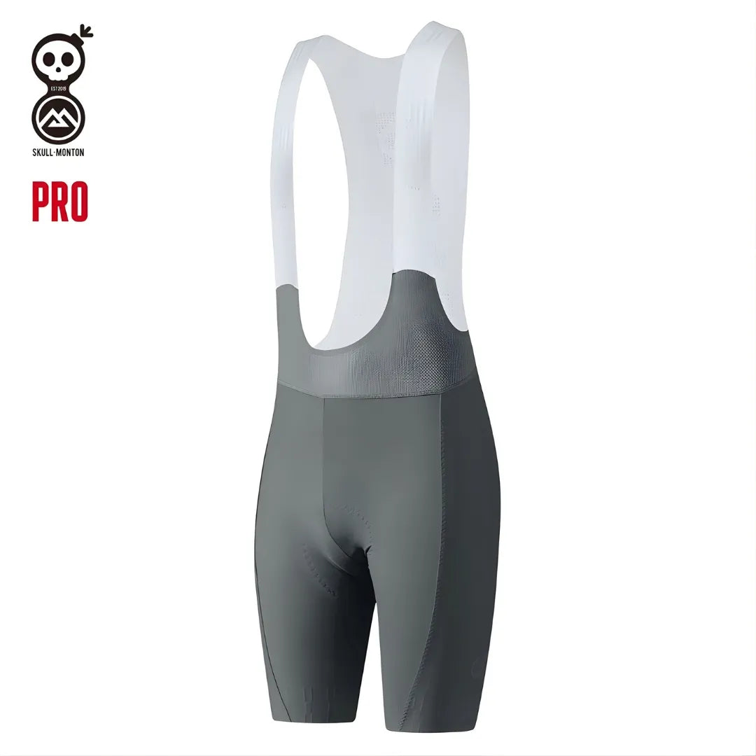 Skull Monton Minima Pro Bibshorts-Slate Grey