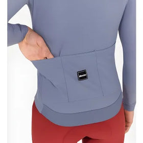 Santini Ready To Ride Unisex Long Sleeve Jersey-Light Blue