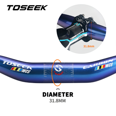 Toseek Wcs 760mm Carbon Fiber MTB Mountain Bike Handlebar