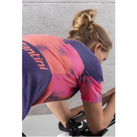 Santini Wmn Forza Indoor Training Tech T-Shirt-Atomic Orange
