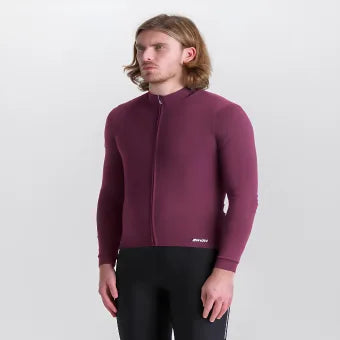 Santini Impetus Long Sleeve Jersey-Burgundy