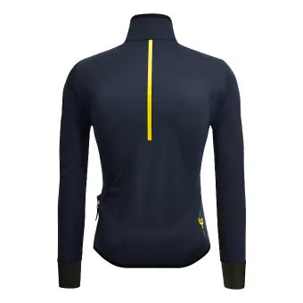 Santini Le Maillot Jaune Rain & Wind Jacket-Navy Blue