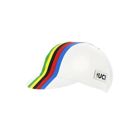 Santini UCI Rainbow Stripes Cycling Cap-White