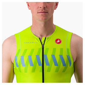 FREE SANREMO 2 SUIT SLEEVELESS-ELECTRIC LIME/NIAGARA BLUE