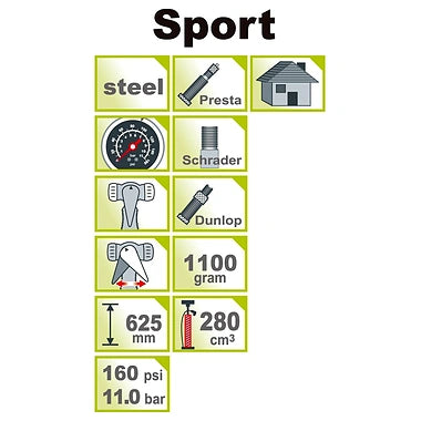 IceToolz A451 Sport Steel Floor Pump