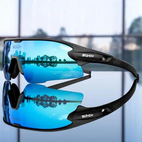 SCVCN S2 Sports Sunglasses-Blue/Black