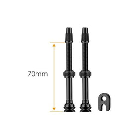 CICLOVATION LIGHT-WEIGHT TUBELESS VALVE STEM, 70MM, BK