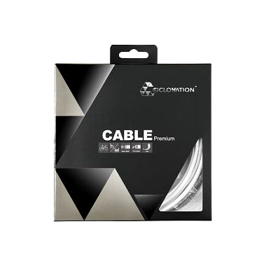 CICLOVATION ROAD, BRAKE SET, SHIMANO/SRAM SYSTEM. STAINLESS-NANO SLICK CABLE WITH 5MM KEVLAR REINFORCED LIGHT-WEIGHT LUBE BRAKE OUTER CASING. END CAPS AND PARTS INCLUDED. / BLACK