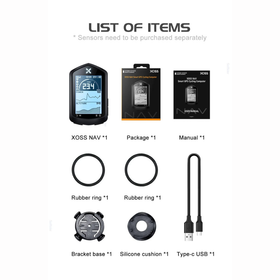 XOSS NAV GPS Bike Computer 2.4" HD Screen Offline Navigation ANT+ IPX7 Wireless