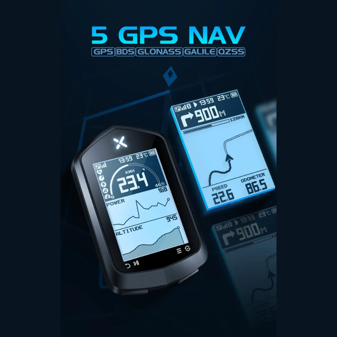 XOSS NAV GPS Bike Computer 2.4" HD Screen Offline Navigation ANT+ IPX7 Wireless