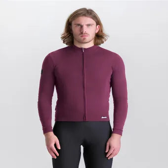 Santini Impetus Long Sleeve Jersey-Burgundy
