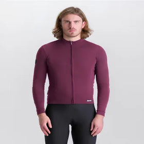 Santini Impetus Long Sleeve Jersey-Burgundy