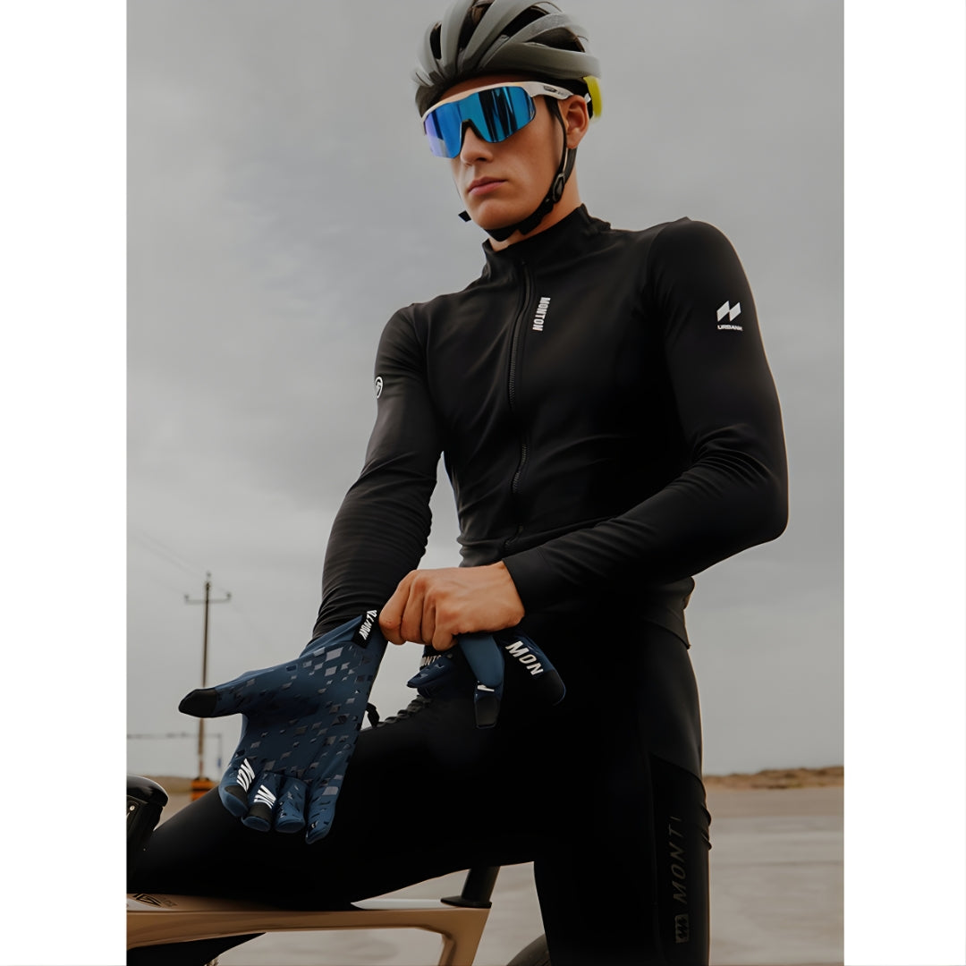 Monton Majin Winter Long Gloves-Rhino Blue