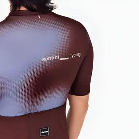 Santini Spot Jersey-Brown/Blue