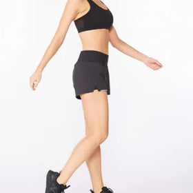 2XU Aero 2-in-1 3Inch Shorts-M-Black/Silver Reflective