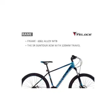 Veloce Brand Bicycle V100-20(L)-Black Blue-MY20