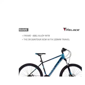 Veloce Brand Bicycle V100-20(L)-Black Blue-MY20