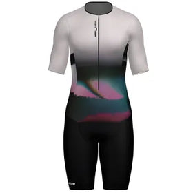 Santini Viper Long Distance Trisuit (Short Sleeve)-Black