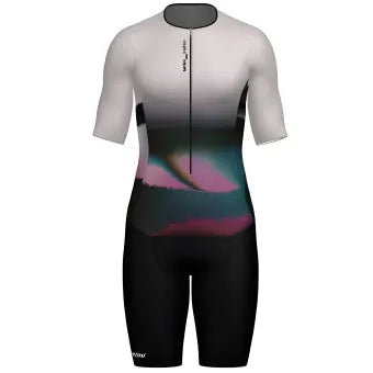 Santini Viper Long Distance Trisuit (Short Sleeve)-Black